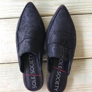 Sole society black mules